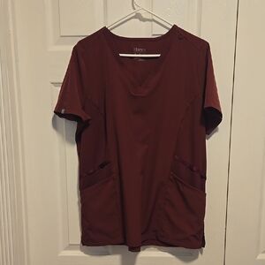 Hanes Burgundy Scrub Top